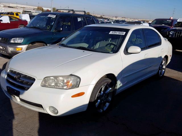 JN1DA31A73T410310 - 2003 NISSAN MAXIMA GLE WHITE photo 2