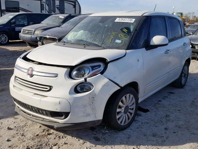 ZFBCFABHXGZ038185 - 2016 FIAT 500L EASY WHITE photo 2