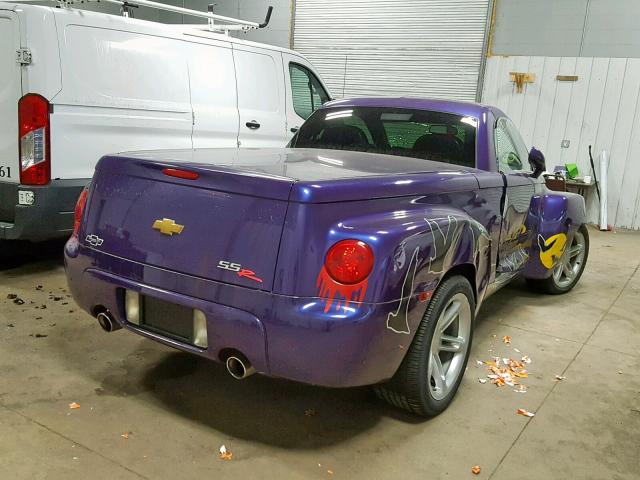 1GCES14PX4B112425 - 2004 CHEVROLET SSR PURPLE photo 4