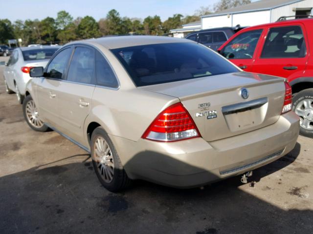 1MEFM42155G610050 - 2005 MERCURY MONTEGO PR BEIGE photo 3