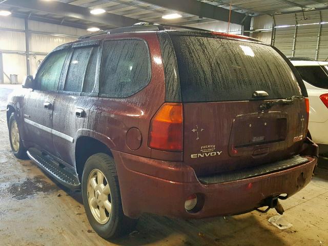 1GKDT13S962274729 - 2006 GMC ENVOY MAROON photo 3