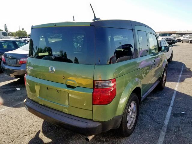 5J6YH18786L012577 - 2006 HONDA ELEMENT EX GREEN photo 4