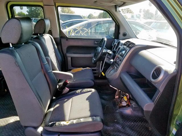 5J6YH18786L012577 - 2006 HONDA ELEMENT EX GREEN photo 5