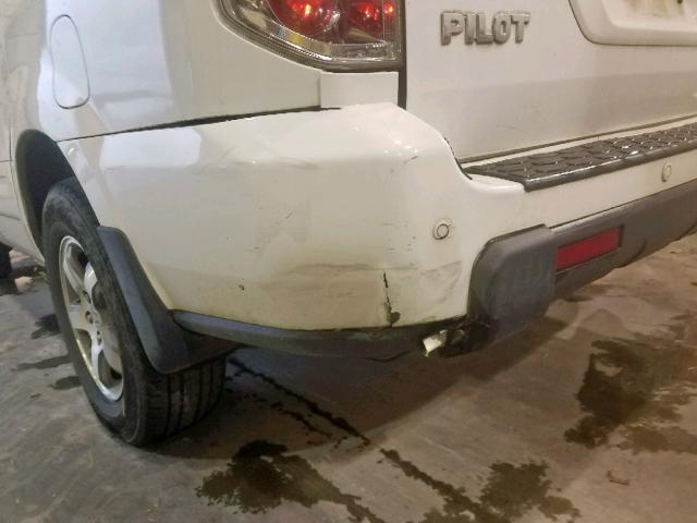 2HKYF185X7H507296 - 2007 HONDA PILOT EXL WHITE photo 9