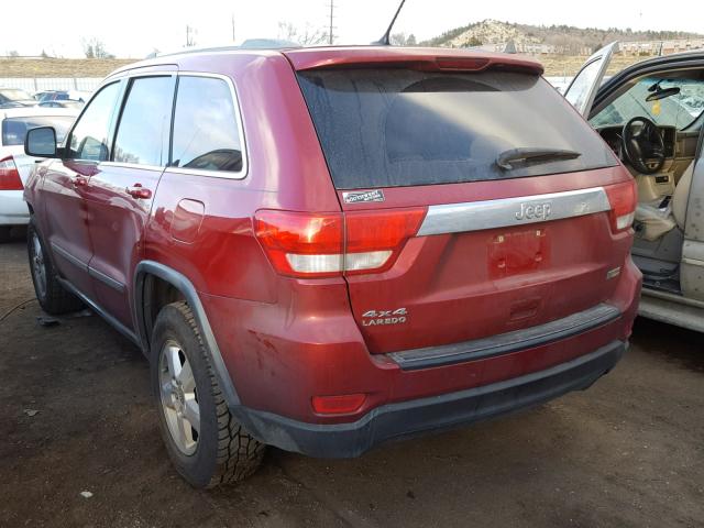 1J4RR4GG9BC600423 - 2011 JEEP GRAND CHER RED photo 3