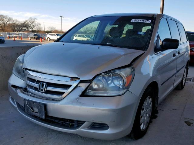 5FNRL38237B115192 - 2007 HONDA ODYSSEY LX GRAY photo 2