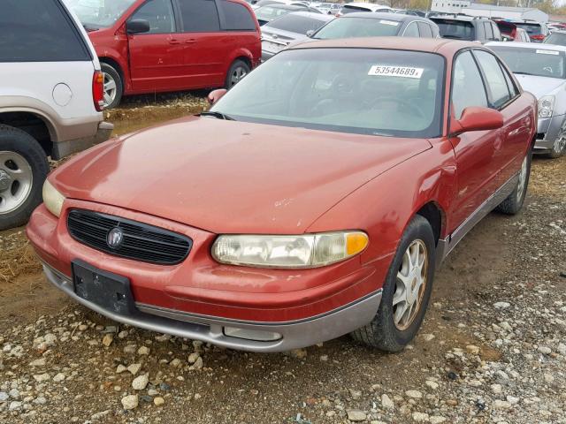 2G4WF5215W1408482 - 1998 BUICK REGAL GS RED photo 2