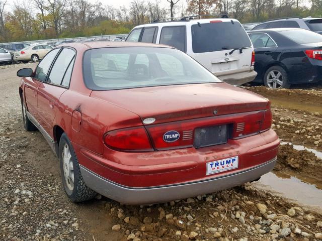 2G4WF5215W1408482 - 1998 BUICK REGAL GS RED photo 3