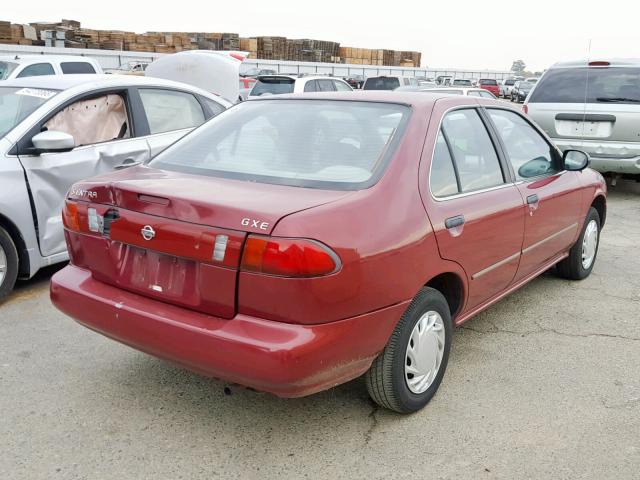 1N4AB41D2VC726784 - 1997 NISSAN SENTRA XE MAROON photo 4