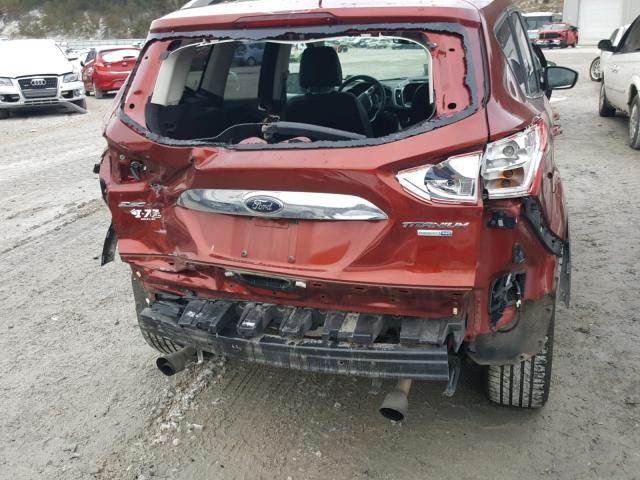 1FMCU9J99EUD23557 - 2014 FORD ESCAPE TIT BURGUNDY photo 9