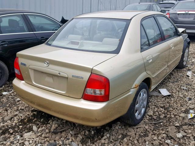 JM1BJ225710444536 - 2001 MAZDA PROTEGE LX TAN photo 4