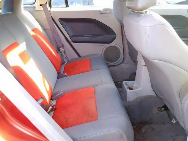 1B3HB48B37D159772 - 2007 DODGE CALIBER SX ORANGE photo 6