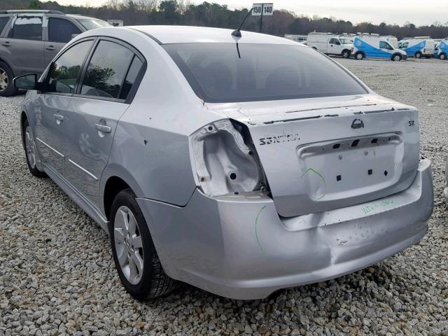 3N1AB6AP0BL665180 - 2011 NISSAN SENTRA 2.0 GRAY photo 3