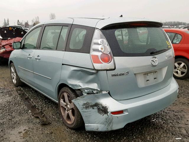 JM1CR293670158722 - 2007 MAZDA 5 GREEN photo 3