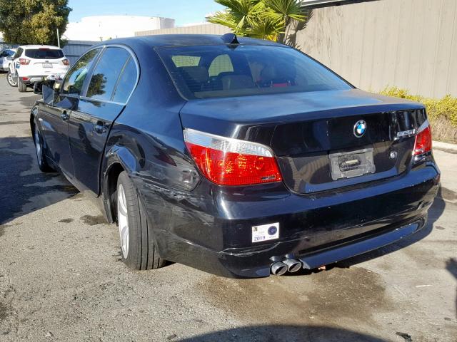 WBANE53556CK91370 - 2006 BMW 525 I BLACK photo 3