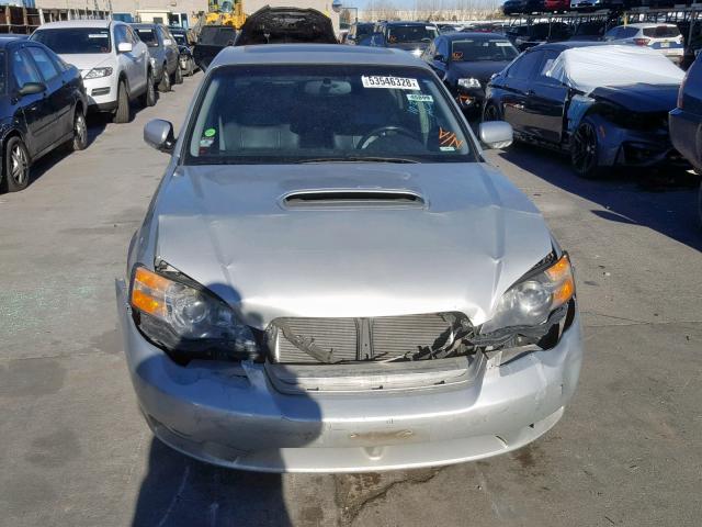 4S3BL676654219591 - 2005 SUBARU LEGACY GT SILVER photo 9