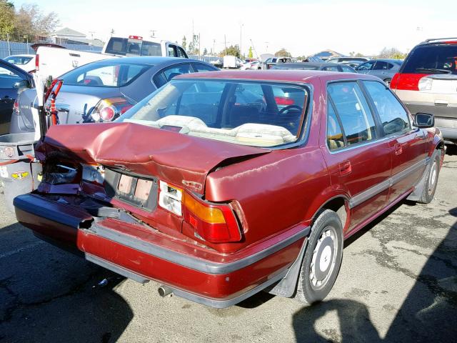 JHMCA5645KC014543 - 1989 HONDA ACCORD LXI RED photo 4