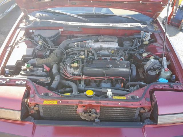 JHMCA5645KC014543 - 1989 HONDA ACCORD LXI RED photo 7