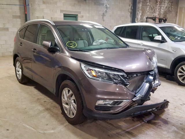 2HKRM4H77FH610493 - 2015 HONDA CR-V EXL BROWN photo 1