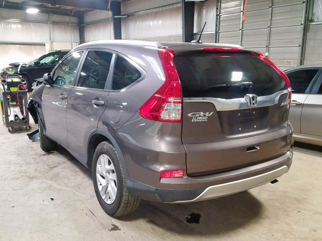 2HKRM4H77FH610493 - 2015 HONDA CR-V EXL BROWN photo 3