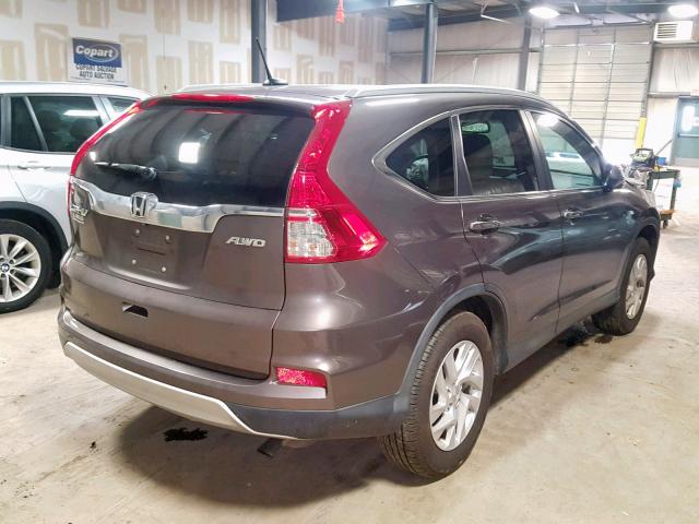 2HKRM4H77FH610493 - 2015 HONDA CR-V EXL BROWN photo 4