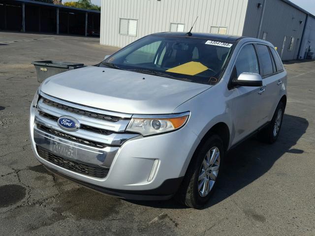 2FMDK3JC0BBB32176 - 2011 FORD EDGE SEL SILVER photo 2