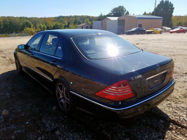 WDBNG75J46A482078 - 2006 MERCEDES-BENZ S 500 BLACK photo 3