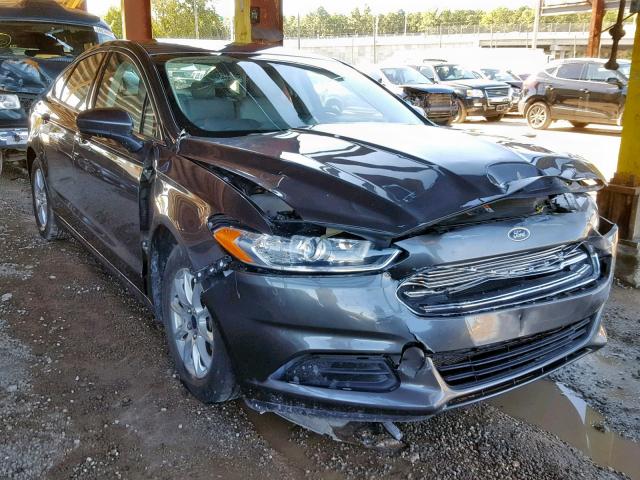 3FA6P0G71GR338192 - 2016 FORD FUSION S GRAY photo 1