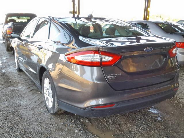 3FA6P0G71GR338192 - 2016 FORD FUSION S GRAY photo 3