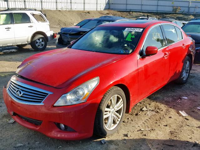 JN1CV6AR5BM400536 - 2011 INFINITI G37 RED photo 2