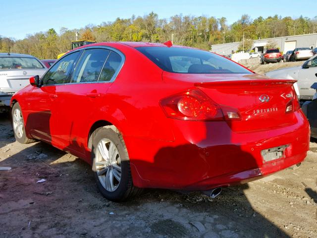 JN1CV6AR5BM400536 - 2011 INFINITI G37 RED photo 3