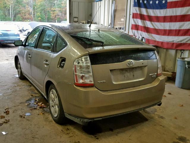 JTDKB20UX63134328 - 2006 TOYOTA PRIUS TAN photo 3