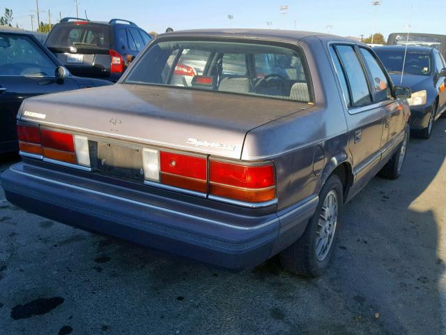 1B3BA56J9KF459273 - 1989 DODGE SPIRIT LE GRAY photo 4