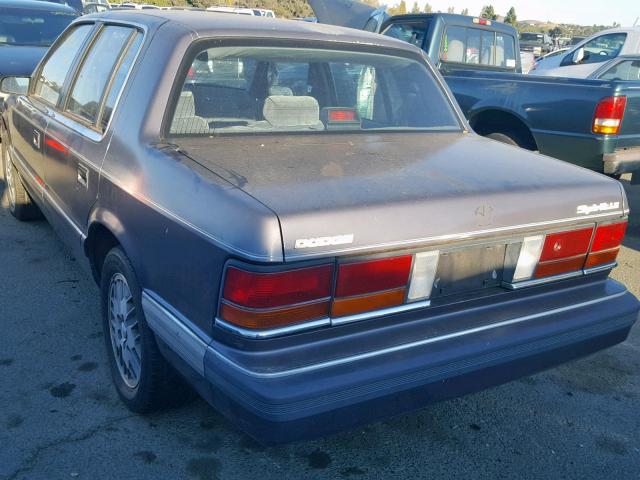 1B3BA56J9KF459273 - 1989 DODGE SPIRIT LE GRAY photo 9