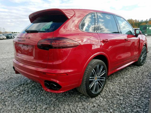 WP1AD2A28HLA81374 - 2017 PORSCHE CAYENNE GT RED photo 4