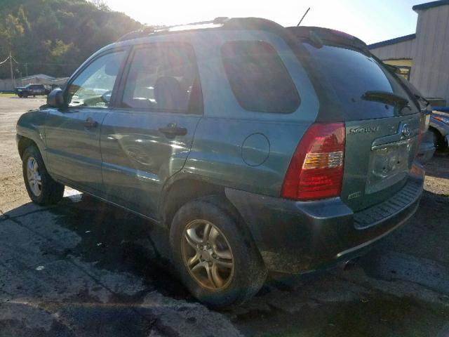 KNDJE723087519798 - 2008 KIA SPORTAGE E GREEN photo 3