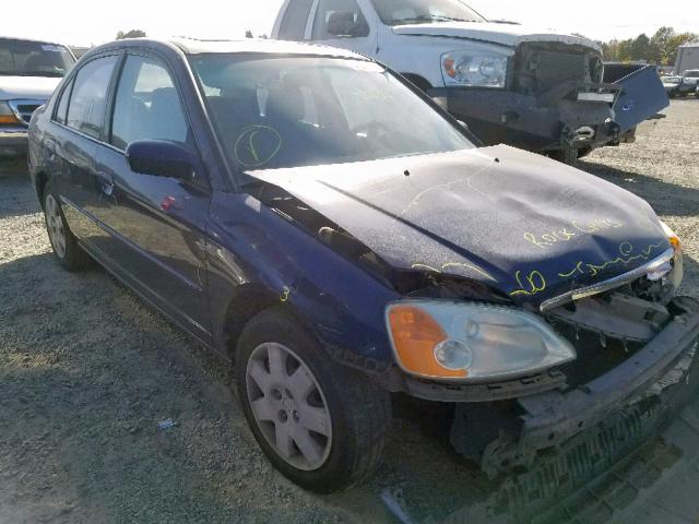 JHMES26761S000086 - 2001 HONDA CIVIC EX BLUE photo 1