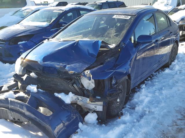 2HGFA1F62BH009596 - 2011 HONDA CIVIC LX-S BLUE photo 2