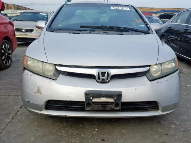 1HGFA16517L064722 - 2007 HONDA CIVIC LX SILVER photo 9