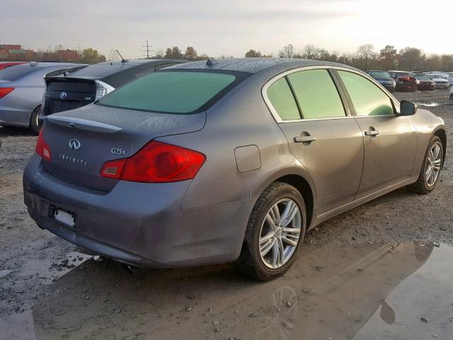 JN1DV6AR5CM862715 - 2012 INFINITI G25 GRAY photo 4