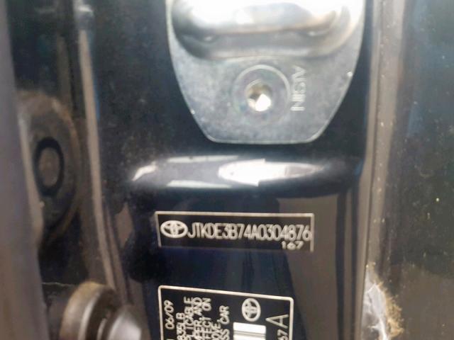 JTKDE3B74A0304876 - 2010 TOYOTA SCION TC მწვანე ფოტო 10