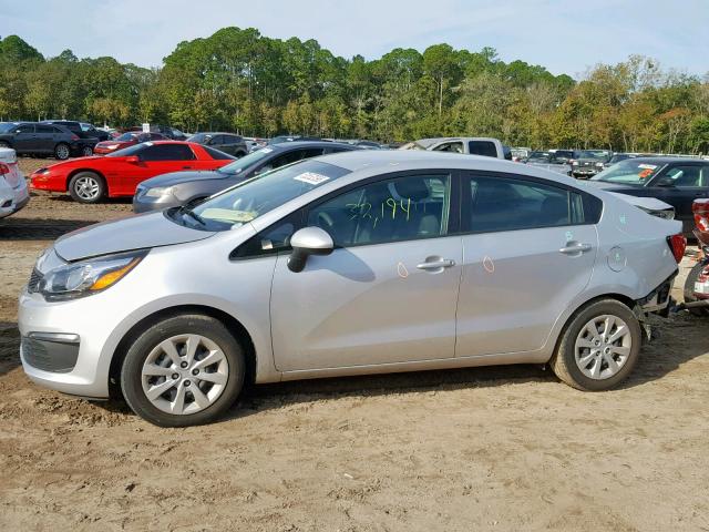 KNADM4A38G6634148 - 2016 KIA RIO LX SILVER photo 9