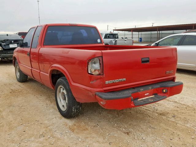 1GTCS195818157306 - 2001 GMC SONOMA RED photo 3