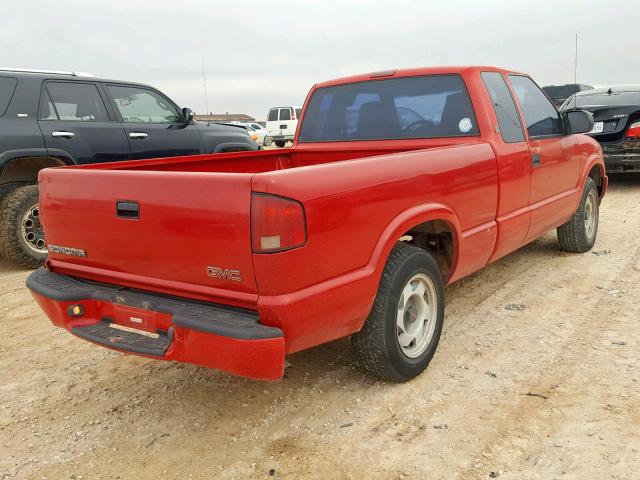 1GTCS195818157306 - 2001 GMC SONOMA RED photo 4