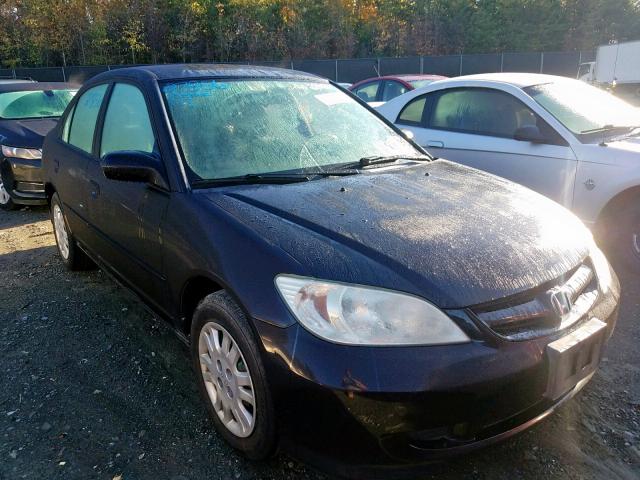 2HGES16585H580773 - 2005 HONDA CIVIC LX BLACK photo 1