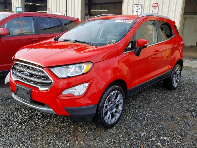 MAJ6S3KL1KC289703 - 2019 FORD ECOSPORT T RED photo 2