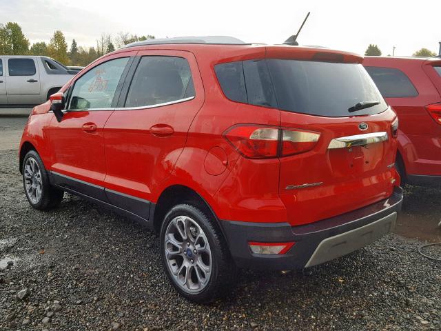 MAJ6S3KL1KC289703 - 2019 FORD ECOSPORT T RED photo 3