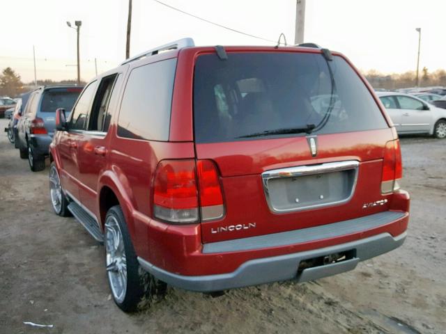 5LMEU88H85ZJ07702 - 2005 LINCOLN AVIATOR 红色 照片 3