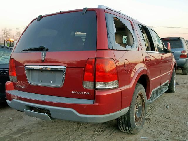 5LMEU88H85ZJ07702 - 2005 LINCOLN AVIATOR 红色 照片 4