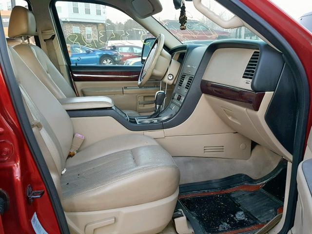 5LMEU88H85ZJ07702 - 2005 LINCOLN AVIATOR 红色 照片 5